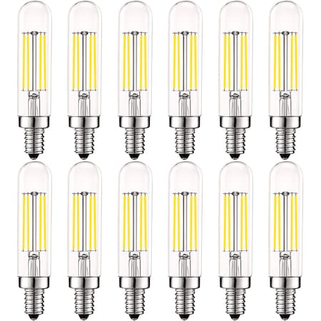 Luxrite T6.5 LED Light Bulbs 5W 60W Equivalent 500LM 5000K Bright White Dimmable E12 Base, 12PK LR21659-12PK